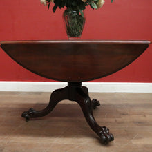 Load image into Gallery viewer, x SOLD Antique Australian Cedar Drop Leaf Dining Table or Pedestal Kitchen Table. B12457