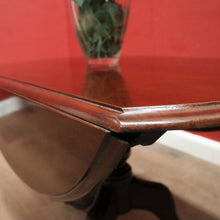 Load image into Gallery viewer, x SOLD Antique Australian Cedar Drop Leaf Dining Table or Pedestal Kitchen Table. B12457