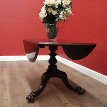 Load image into Gallery viewer, x SOLD Antique Australian Cedar Drop Leaf Dining Table or Pedestal Kitchen Table. B12457