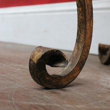 Load image into Gallery viewer, Antique French Jardinière Holder with Hand Hammered Gilt Metal Bowl Leaf Motif Rim and Tripod Legs. B12755