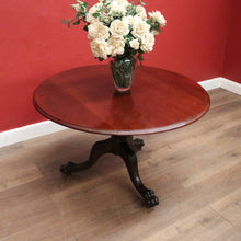 Load image into Gallery viewer, x SOLD Antique Australian Cedar Drop Leaf Dining Table or Pedestal Kitchen Table. B12457