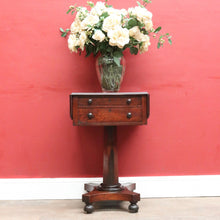 Load image into Gallery viewer, x SOLD English Mahogany Side Table with Two Drawers, Drop Side Pembroke Table. B12826