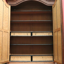 Load image into Gallery viewer, French Walnut Armoire Linen Press – Mirror Doors, Carved Detail, Storage Cupboard. B12473