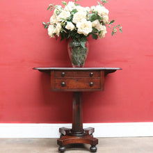 Load image into Gallery viewer, x SOLD English Mahogany Side Table with Two Drawers, Drop Side Pembroke Table. B12826