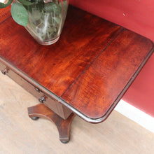 Load image into Gallery viewer, x SOLD English Mahogany Side Table with Two Drawers, Drop Side Pembroke Table. B12826