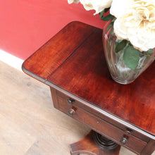 Load image into Gallery viewer, x SOLD English Mahogany Side Table with Two Drawers, Drop Side Pembroke Table. B12826
