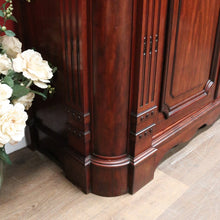 Load image into Gallery viewer, Antique French Mahogany Sideboard, Hall Cabinet – Carved Detail, Lion Heads. B12474