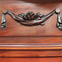 Load image into Gallery viewer, Antique French Mahogany Sideboard, Hall Cabinet – Carved Detail, Lion Heads. B12474