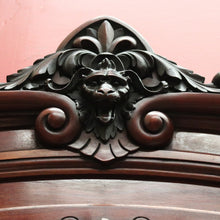 Load image into Gallery viewer, Antique French Mahogany Sideboard, Hall Cabinet – Carved Detail, Lion Heads. B12474