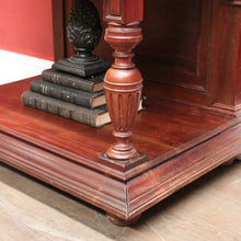 Load image into Gallery viewer, Antique French Walnut Stationery Cabinet – 2 Doors, Brass Fittings, Finial Detail. B12464