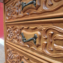 Load image into Gallery viewer, Vintage French Cabinet with Three Felt Lined Drawers for Jewellery or Silverware. B12863