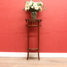 Load image into Gallery viewer, Vintage French Oak Arts and Crafts Two Tier Pot Stand or Planter Stand. B12765