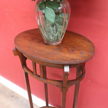 Load image into Gallery viewer, Vintage French Oak Arts and Crafts Two Tier Pot Stand or Planter Stand. B12765