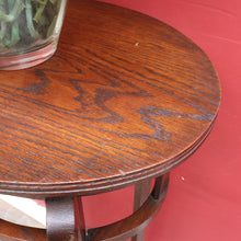 Load image into Gallery viewer, Vintage French Oak Arts and Crafts Two Tier Pot Stand or Planter Stand. B12765