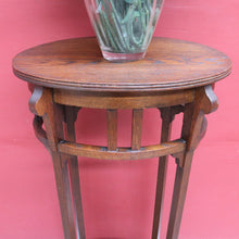 Load image into Gallery viewer, Vintage French Oak Arts and Crafts Two Tier Pot Stand or Planter Stand. B12765