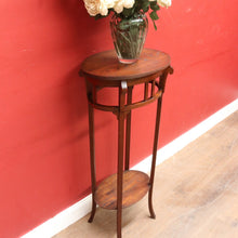 Load image into Gallery viewer, Vintage French Oak Arts and Crafts Two Tier Pot Stand or Planter Stand. B12765