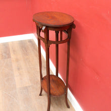 Load image into Gallery viewer, Vintage French Oak Arts and Crafts Two Tier Pot Stand or Planter Stand. B12765