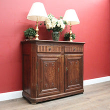 Load image into Gallery viewer, Antique French Oak Sideboard Hall Cabinet c1830 with Keys & Shelves. B12254