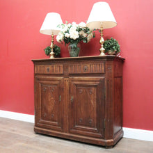 Load image into Gallery viewer, Antique French Oak Sideboard Hall Cabinet c1830 with Keys & Shelves. B12254