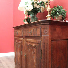 Load image into Gallery viewer, Antique French Oak Sideboard Hall Cabinet c1830 with Keys & Shelves. B12254