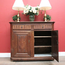 Load image into Gallery viewer, Antique French Oak Sideboard Hall Cabinet c1830 with Keys & Shelves. B12254