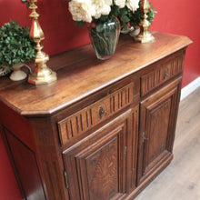 Load image into Gallery viewer, Antique French Oak Sideboard Hall Cabinet c1830 with Keys & Shelves. B12254