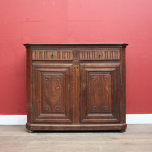 Load image into Gallery viewer, Antique French Oak Sideboard Hall Cabinet c1830 with Keys & Shelves. B12254
