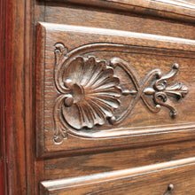 Load image into Gallery viewer, x SOLD Antique French Oak Chest of Drawers with Shaped Marble Top - Hall or Entry Cupboard. B12260