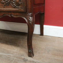 Load image into Gallery viewer, x SOLD Antique French Oak Chest of Drawers with Shaped Marble Top - Hall or Entry Cupboard. B12260