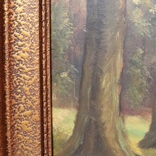 Load image into Gallery viewer, x SOLD Antique Oil on Canvas Country Landscape in Gilt Frame Signed Lower Right. B12721