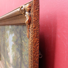 Load image into Gallery viewer, x SOLD Antique Oil on Canvas Country Landscape in Gilt Frame Signed Lower Right. B12721