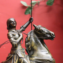 Load image into Gallery viewer, x SOLD 19th Century Bronze Spelter - Joan of Arc on Horseback holding a Flag. B12302