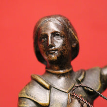 Load image into Gallery viewer, x SOLD 19th Century Bronze Spelter - Joan of Arc on Horseback holding a Flag. B12302