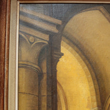 Load image into Gallery viewer, Jean-Paul Cleren Framed Oil on Canvas Vaulted Church Interior Signed. B12715