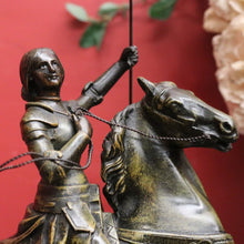 Load image into Gallery viewer, x SOLD 19th Century Bronze Spelter - Joan of Arc on Horseback holding a Flag. B12302