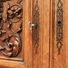 Load image into Gallery viewer, x SOLD Antique French Oak Two-door Hall Cabinet / Side Cabinet/ Entry Foyer Cupboard. B12284