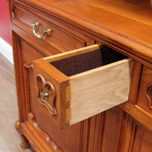 Load image into Gallery viewer, x SOLD French Cherrywood Sideboard with Brass Handles, Cutlery Drawers and Key. B12811