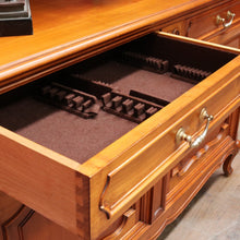 Load image into Gallery viewer, x SOLD French Cherrywood Sideboard with Brass Handles, Cutlery Drawers and Key. B12811