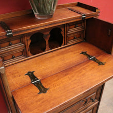 Load image into Gallery viewer, x SOLD Vintage Spanish Writing Bureau with Drawers, Lift-Lid Desk & Iron Hardware. B12297