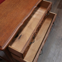 Load image into Gallery viewer, French Oak Chest of Drawers with Shaped Front, Brass Handles Circa 1950s. B12773