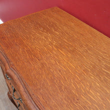 Load image into Gallery viewer, French Oak Chest of Drawers with Shaped Front, Brass Handles Circa 1950s. B12773