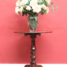 Load image into Gallery viewer, x SOLD Antique Circa 1850 English Mahogany Tilt Top Wine Table with Tri Leg Base. B12828