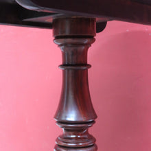Load image into Gallery viewer, x SOLD Antique Circa 1850 English Mahogany Tilt Top Wine Table with Tri Leg Base. B12828