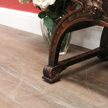 Load image into Gallery viewer, x SOLD Antique French Walnut U-Shaped Armchair – Carved Detail, X-Frame Base. 12276