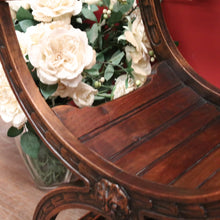 Load image into Gallery viewer, x SOLD Antique French Walnut U-Shaped Armchair – Carved Detail, X-Frame Base. 12276