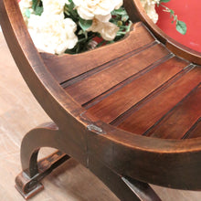 Load image into Gallery viewer, x SOLD Antique French Walnut U-Shaped Armchair – Carved Detail, X-Frame Base. 12276