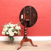Load image into Gallery viewer, x SOLD Antique Circa 1850 English Mahogany Tilt Top Wine Table with Tri Leg Base. B12828