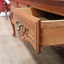 Load image into Gallery viewer, x Sold Antique French dressing table with tall bevelled tri fold mirrors and three drawers. B12729