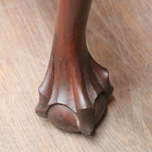 Load image into Gallery viewer, Vintage Australian Cedar Carved Office or Occasional Chair with Leather Upholstery. B13142