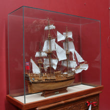 Load image into Gallery viewer, x SOLD Captain Cook HMAS Endeavour Model Ship with Cedar and Glass Display Case. B12906